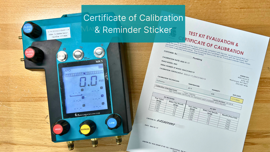 Mako Calibration and Service with Certificate
