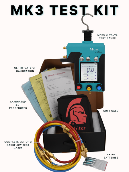 Control Valve Testing Kit MK3 3-Valve Test Kit Only – Arbiterbackflow.com