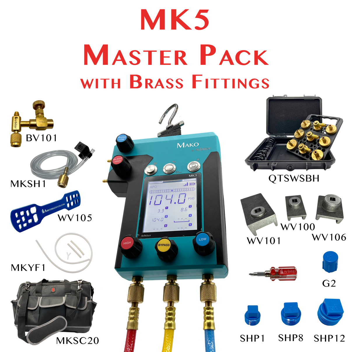 MK5 Master Pack with Brass Fittings – Arbiterbackflow.com