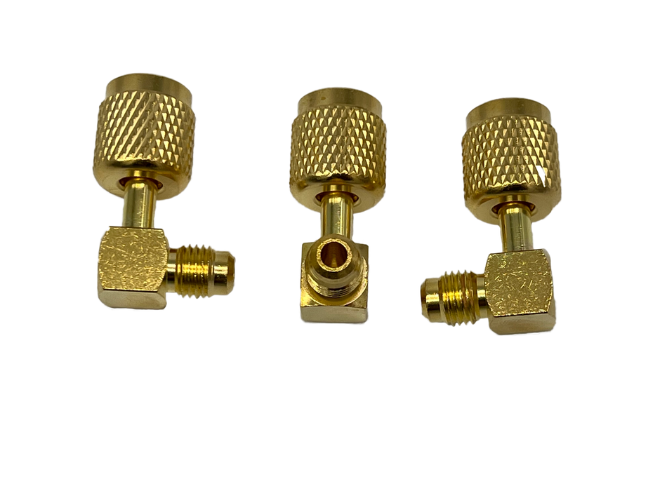 MKELBOW3. 3 pack of 1/4" SAE x 1/4" SAE 90° swivel adapters