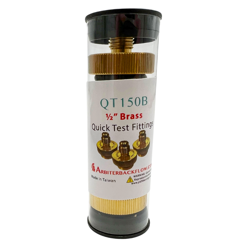 1/2" Brass Quick Test Fittings (set of 3)