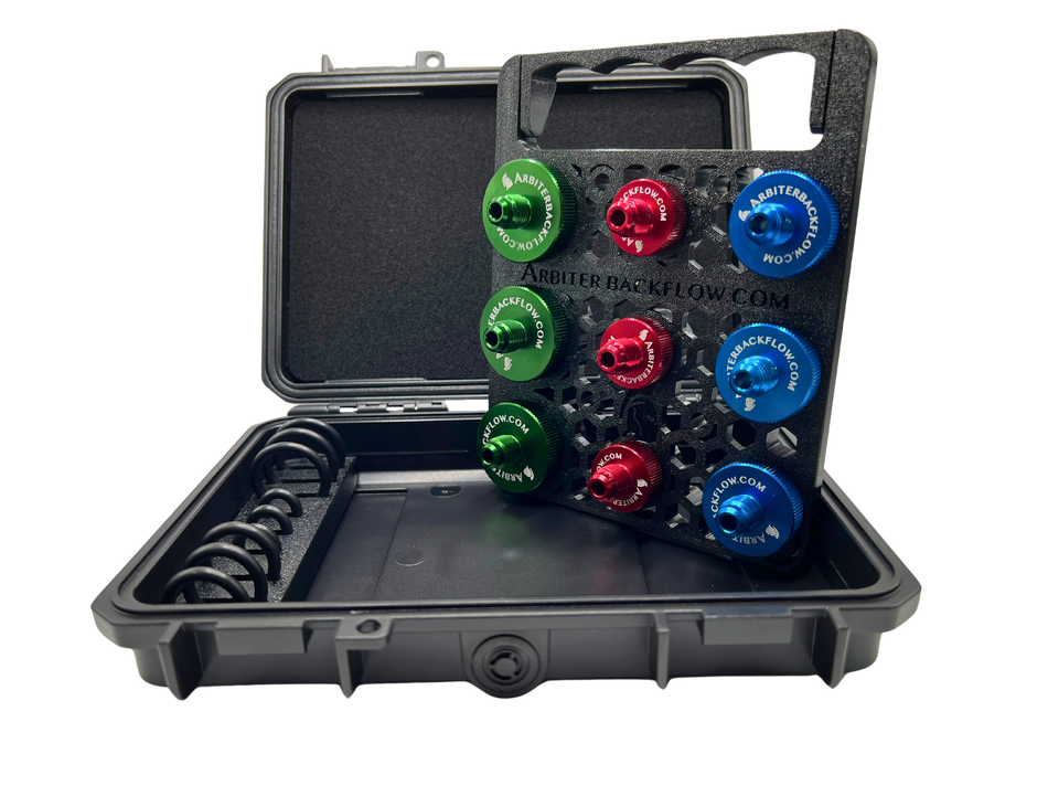 Aluminum Quick Test Fittings Set of 9 with Holder