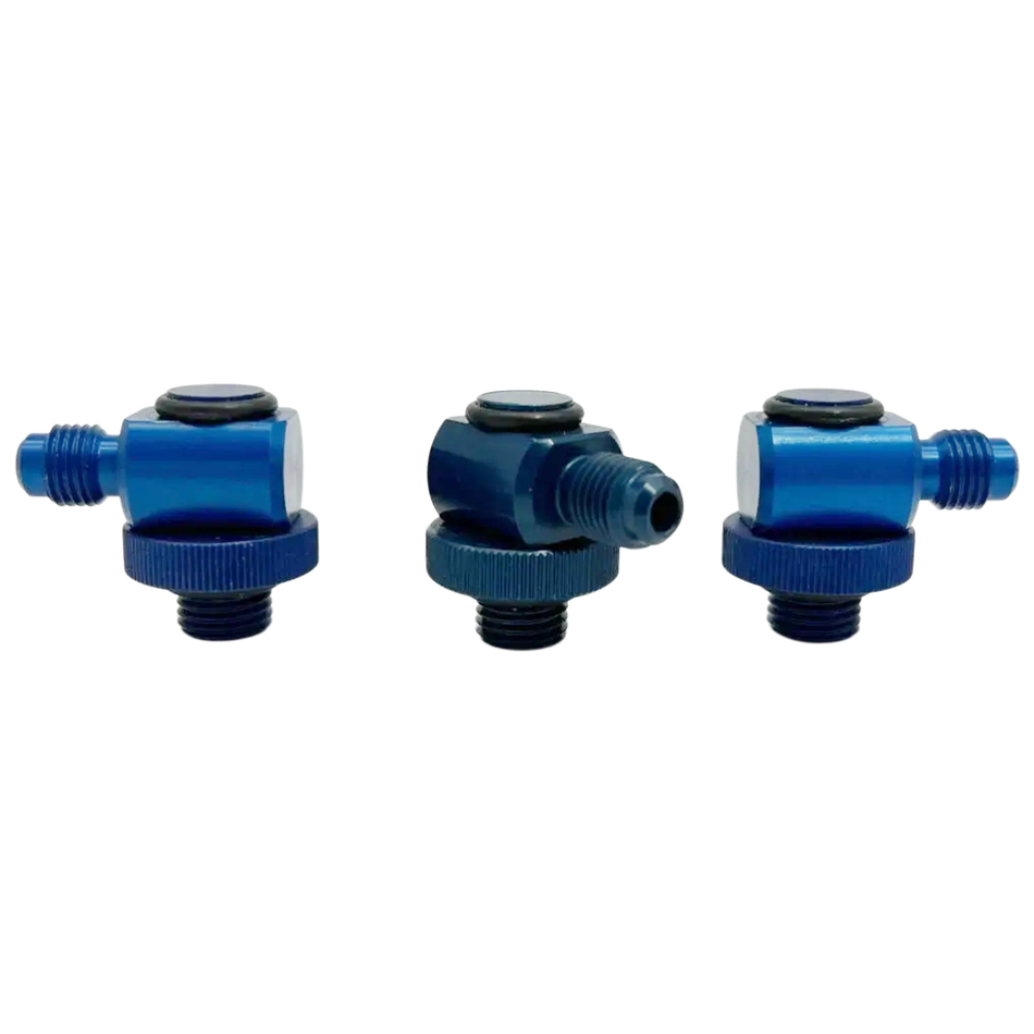 1/4" 90-Degree Swivel Aluminum Quick Test Fittings (set of 3)