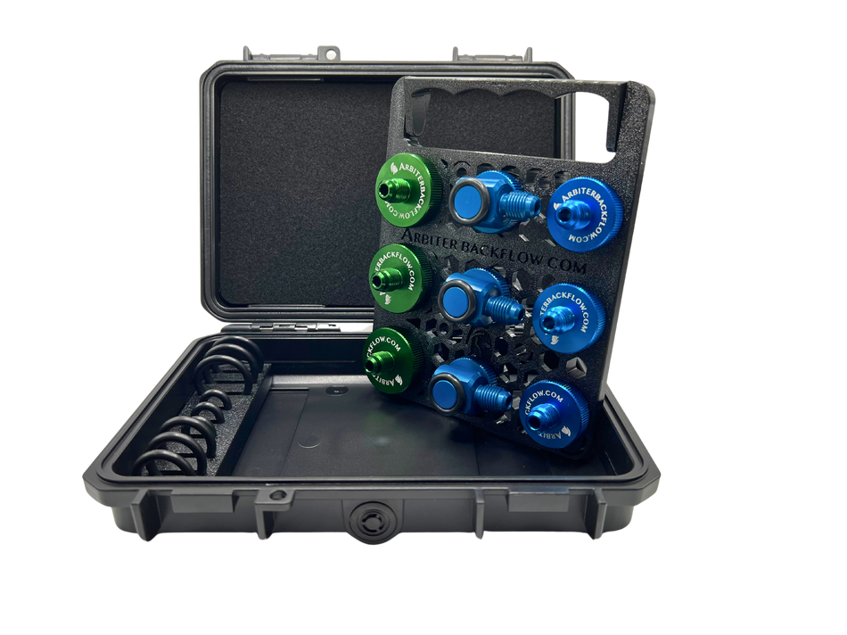 Aluminum Quick Test Fittings Set of 9 with Holder