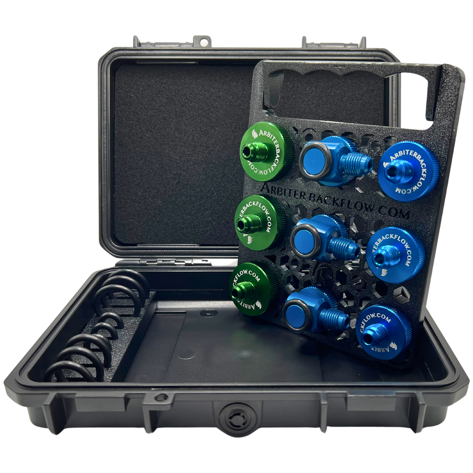 Aluminum Quick Test Fittings Set of 9 with Holder