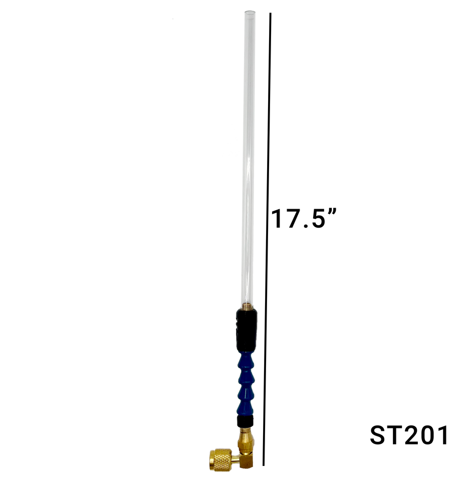 An articulating sight tube with 90° swivel.