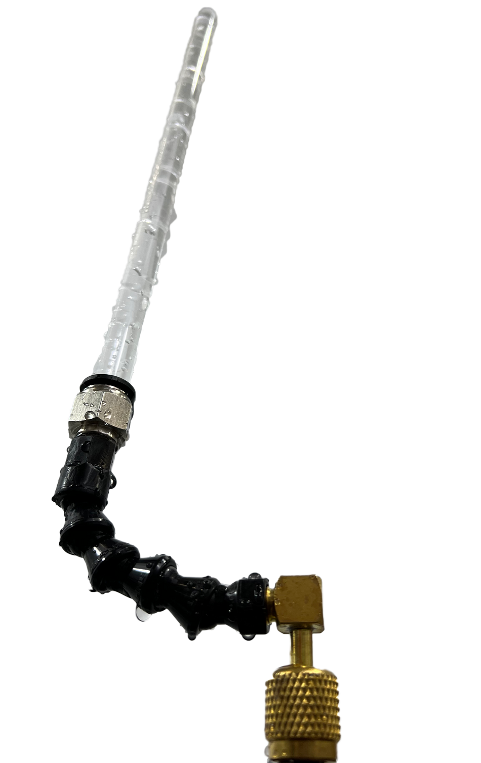An articulating sight tube with 90° swivel.