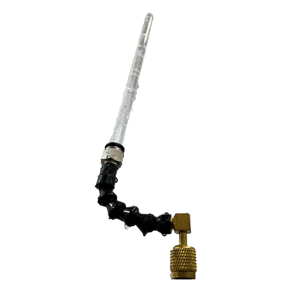 An articulating sight tube with 90° swivel.
